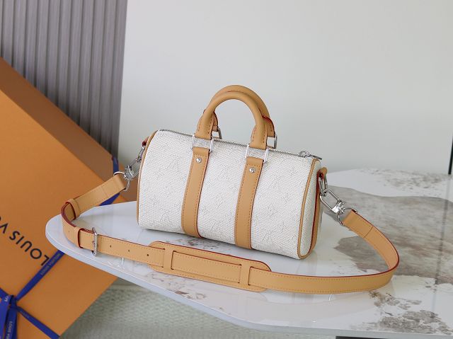 Louis vuitton original monogram canvas keepall 25 M27161 white