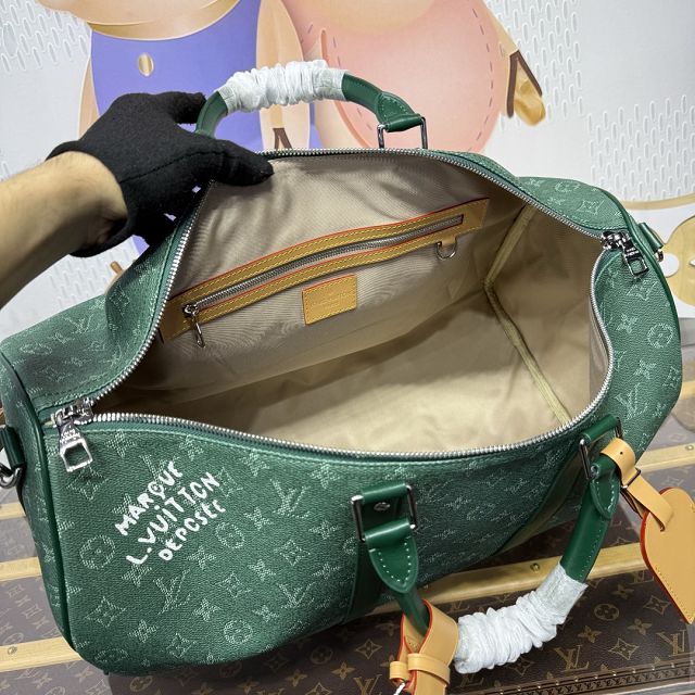 Louis vuitton original monogram canvas keepall 50 M26866 green