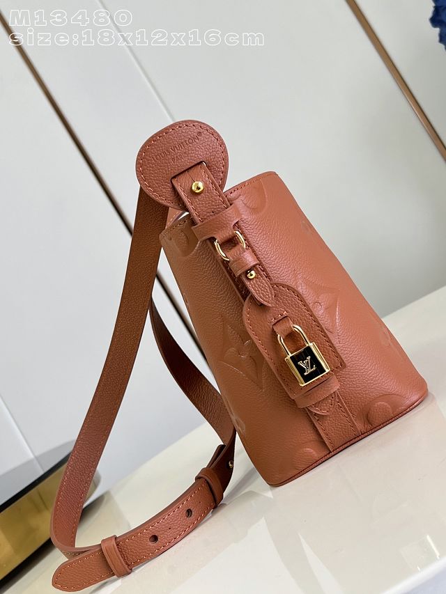 Louis vuitton original calfskin all in BB handbag M28820 tan