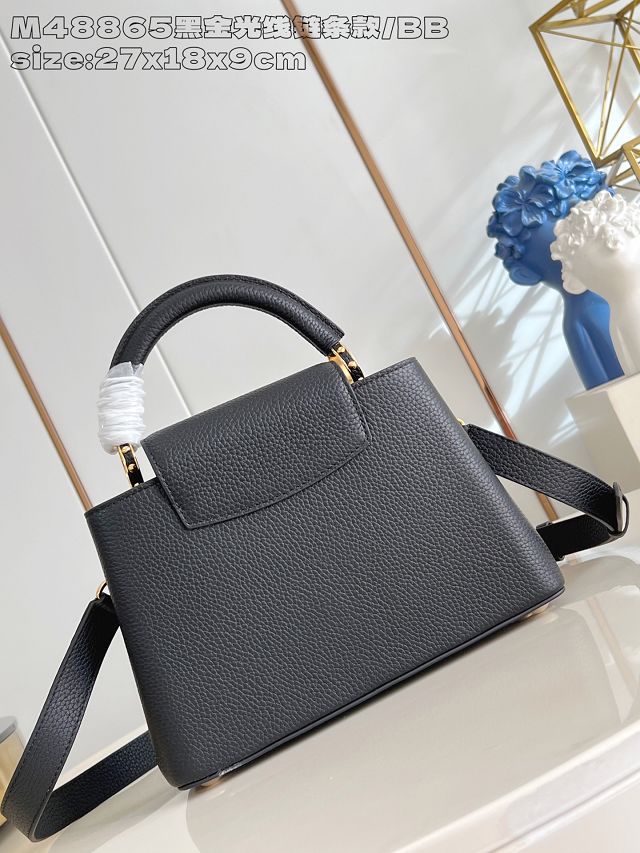 Louis vuitton original calfskin capucines BB handbag M26814 black