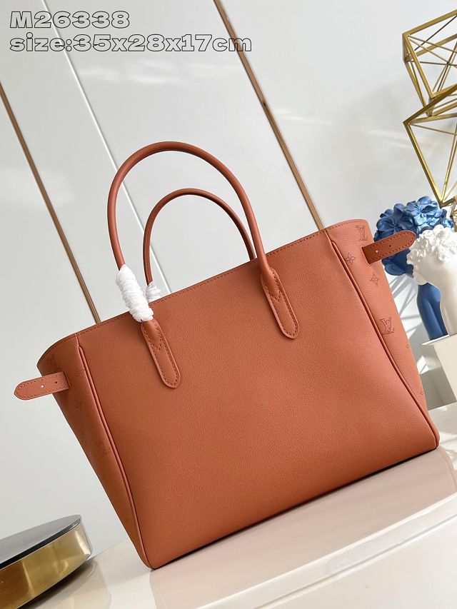 Louis vuitton original calfskin vendome mm handbag M26501 cognac