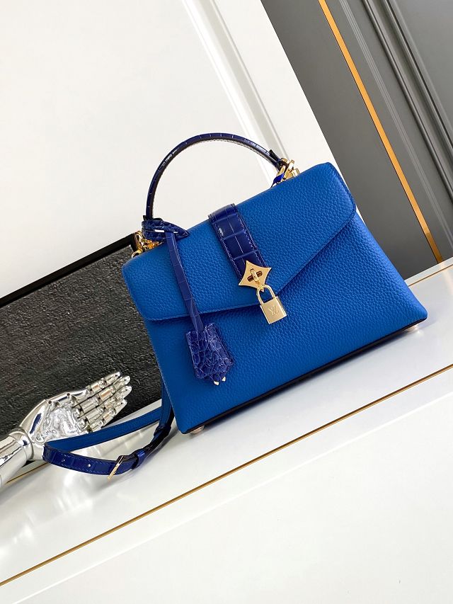 Louis vuitton original calfskin rose des vents pm handbag m86012 blue