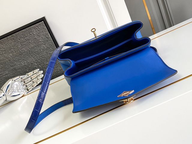 Louis vuitton original calfskin rose des vents pm handbag m86012 blue