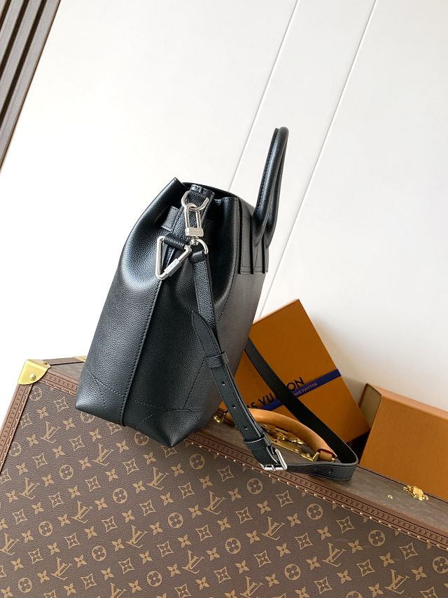 Louis vuitton original calfskin steamer 30 handbag M27061 black