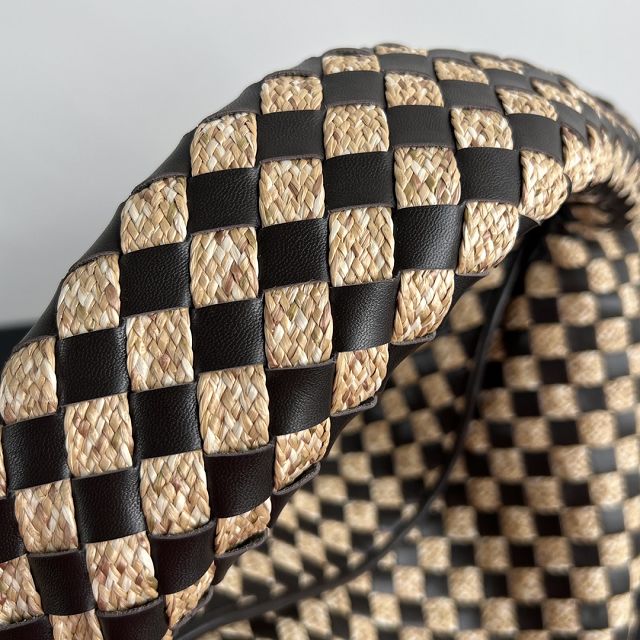 BV original calfskin hop bag 792695 black&beige