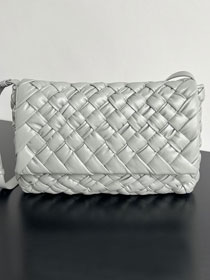 BV original rumple calfskin shoulder bag 776519 agate grey