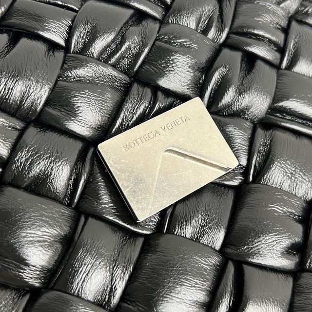 BV original rumple calfskin shoulder bag 776519 black