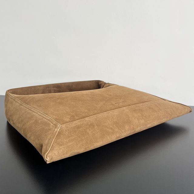 BV original suede calfskin large hop bag 803976 brown