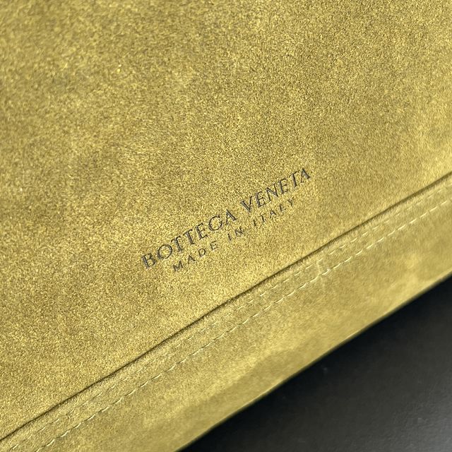 BV original suede calfskin medium hop bag 803977 olive