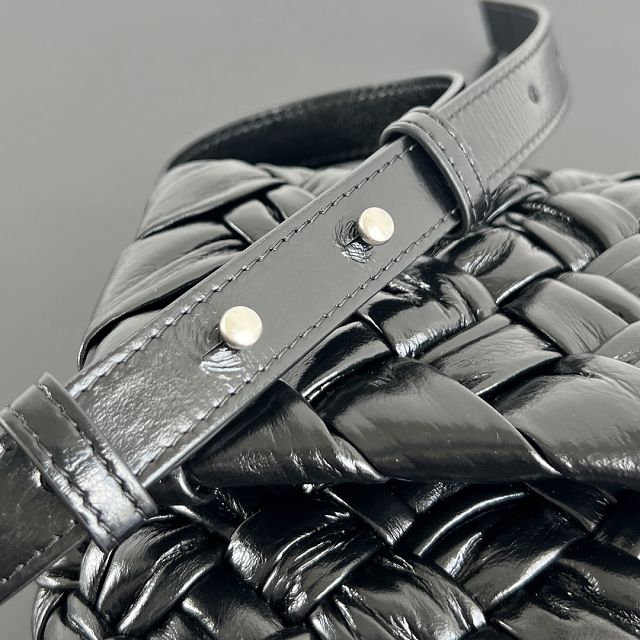 BV original calfskin small shoulder bag 787113 black