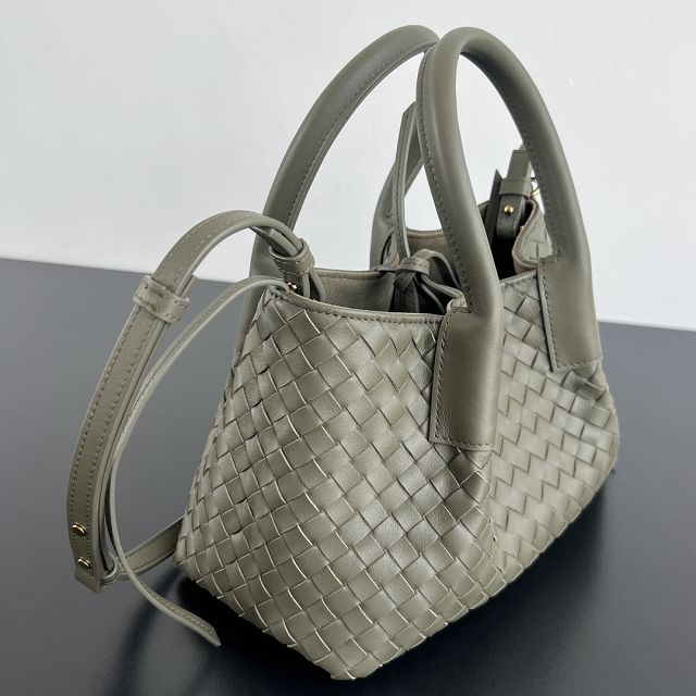 BV original calfskin small pinacoteca tote bag 819004 cypress