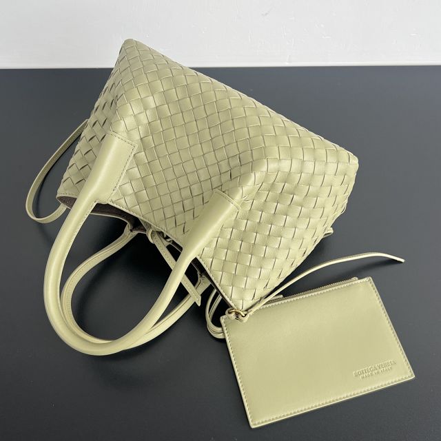 BV original calfskin small pinacoteca tote bag 819004 travertine