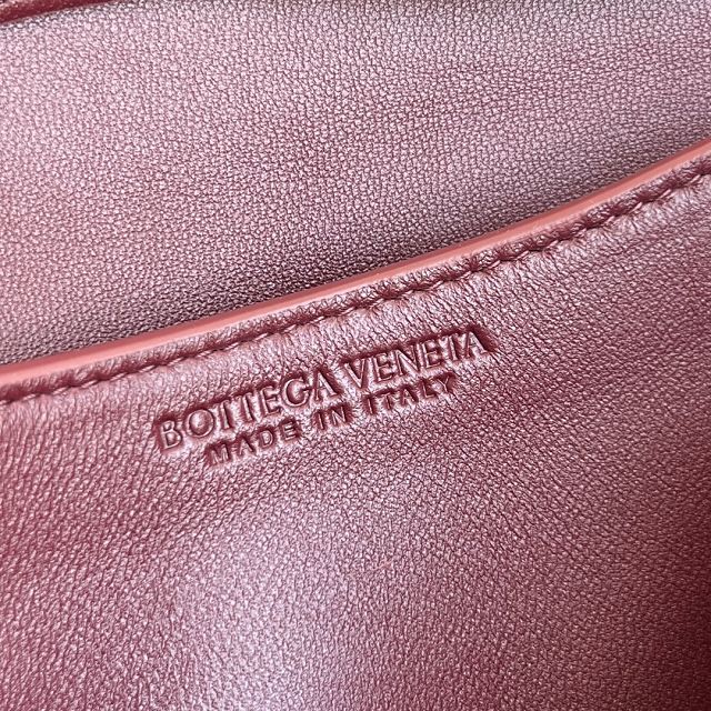 BV original lambskin knot lock bag 817191 barolo