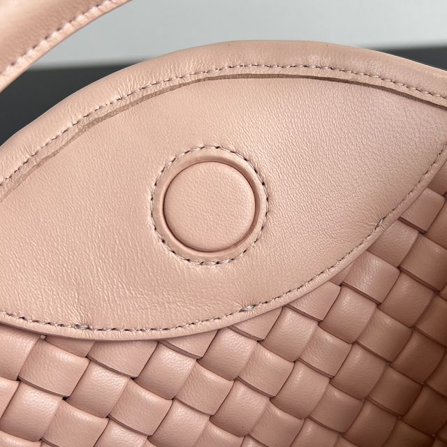 BV original lambskin small cobble top handle bag 805739 seashell