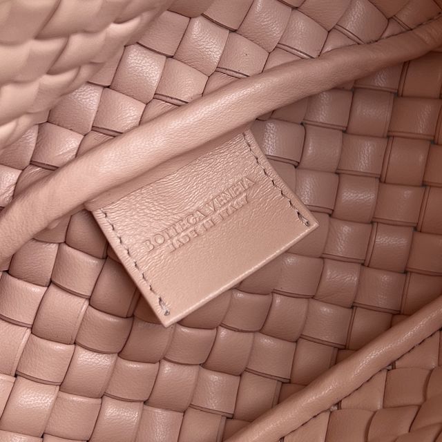 BV original lambskin small cobble top handle bag 805739 seashell