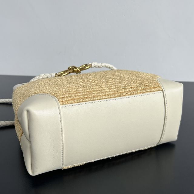 BV original raffia small andiamo 827478 white