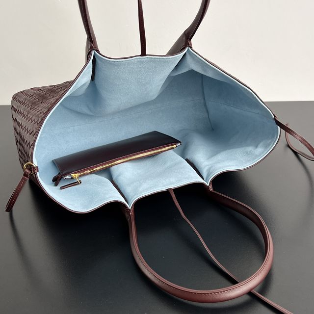 BV original calfskin large pinacoteca tote bag 817166 dark barolo