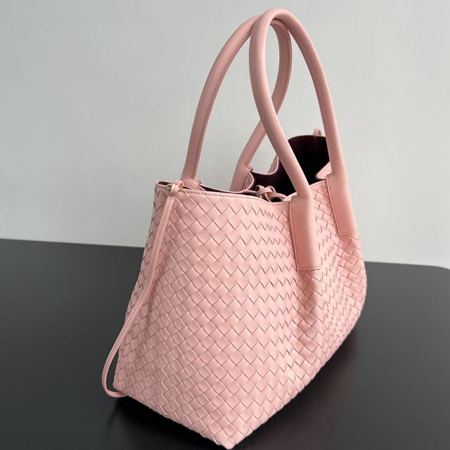 BV original calfskin large pinacoteca tote bag 817166 rose
