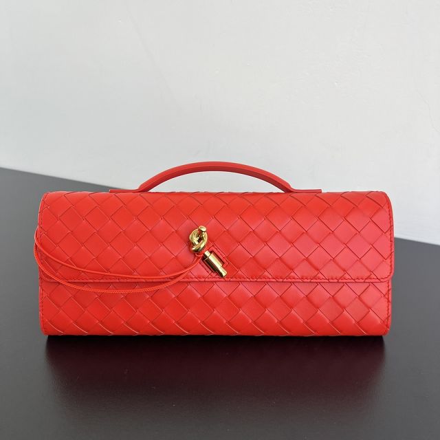 BV original lambskin andiamo long clutch 741511 cherry tomato