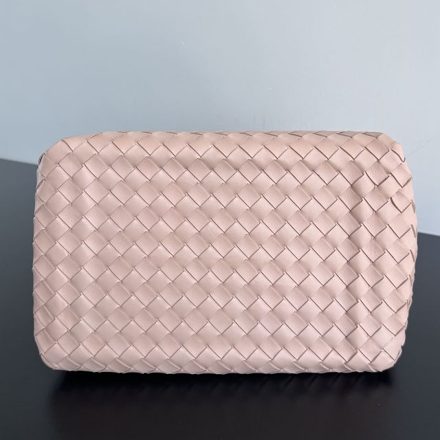 BV original lambskin large parachute shoulder bag 796571 seashell