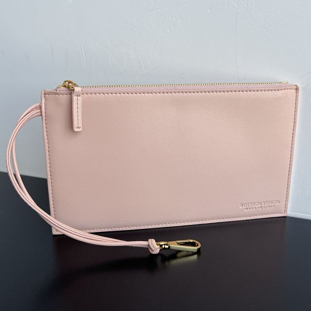 BV original lambskin large parachute shoulder bag 796571 seashell