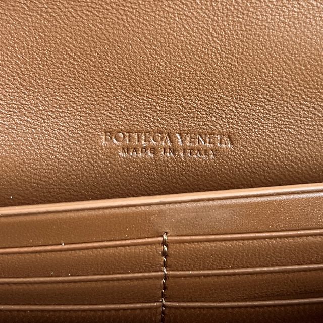 BV original lambskin andiamo long clutch 741511 brown