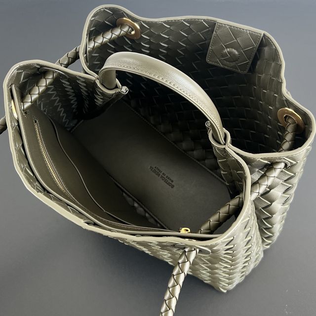 BV original lambskin small andiamo 743568 khaki