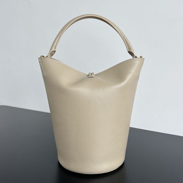 BV original calfskin large liberta bucket bag 806038 ecru