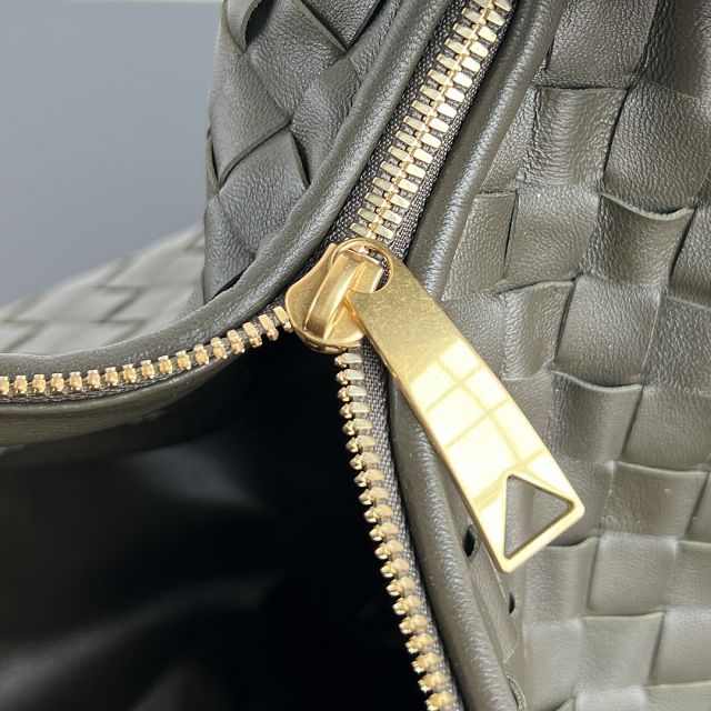 BV original lambskin large jodie hobo bag 600261 dark khaki