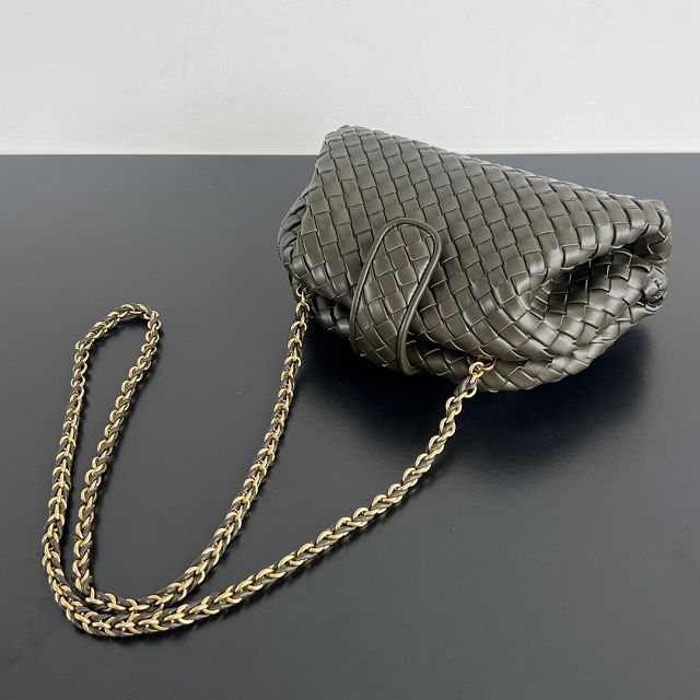 BV original lambskin small lauren 1980 clutch 804038 khaki green