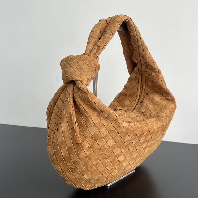 BV original suede large jodie hobo bag 600261 amber