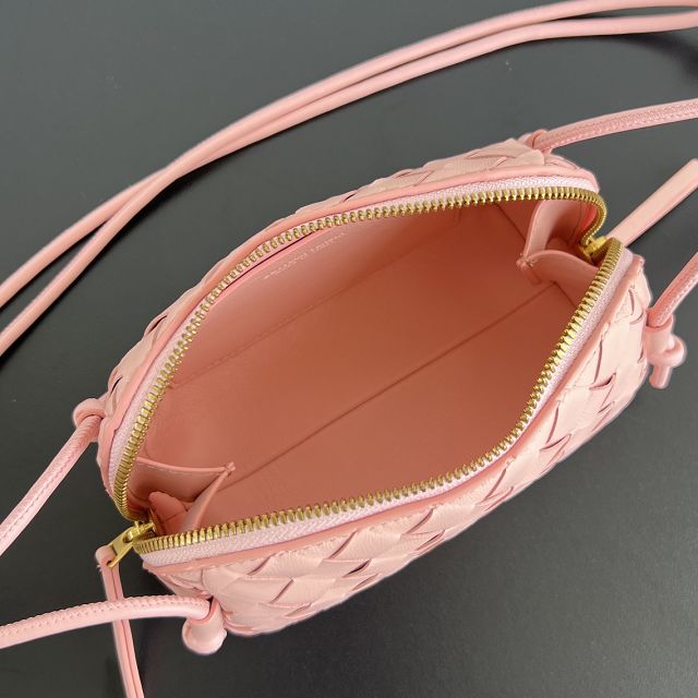 BV original lambskin concert pouch 794258 rose