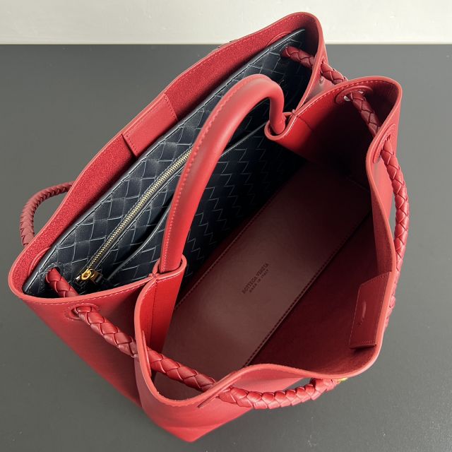 BV original calfskin medium andiamo bag 810214 red