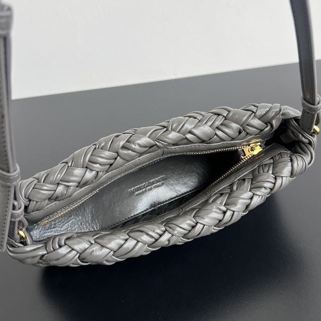 BV original calfskin cha-cha shoulder bag 785780 dark grey