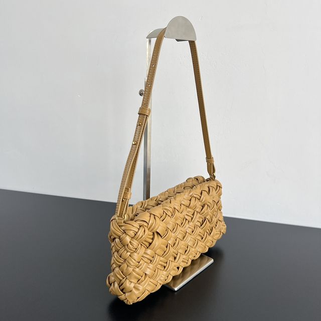 BV original calfskin cha-cha shoulder bag 785780 dark praline