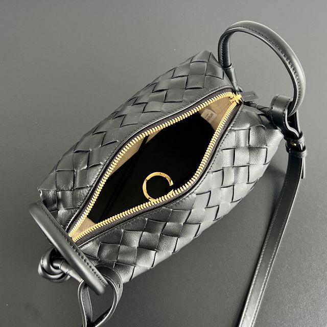 BV original lambskin loop top handle bag 796615 black