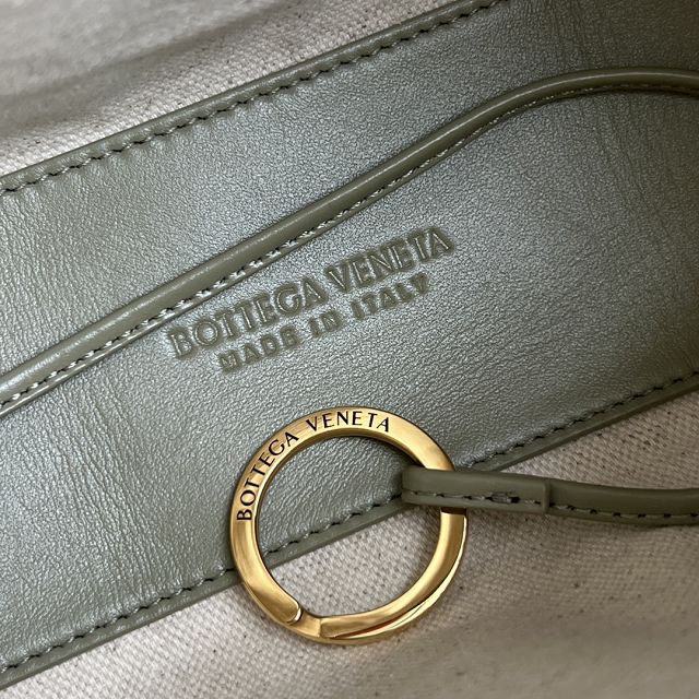 BV original lambskin loop top handle bag 796615 travertine