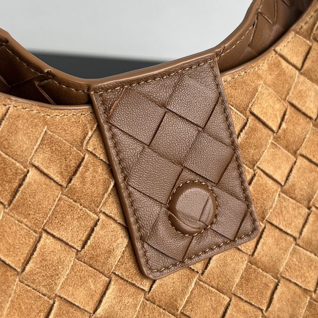 BV original suede large campana bag 844250 amber