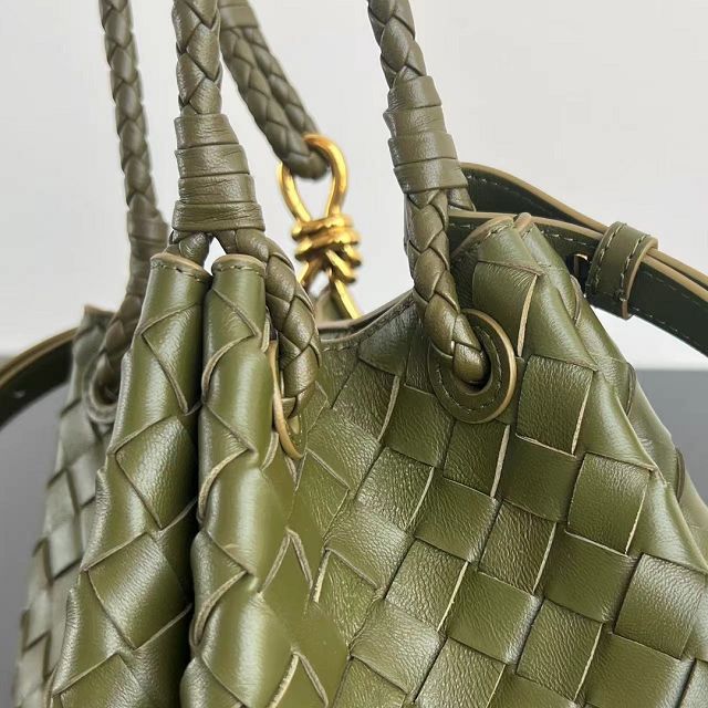 BV original lambskin small campana bag 796569 olive