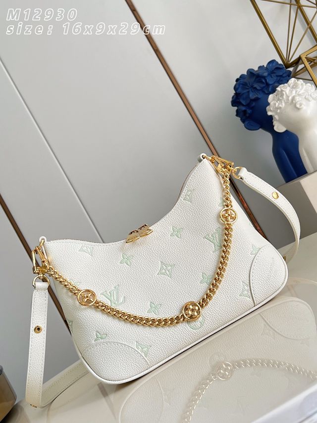 Louis vuitton original calfskin boulogne pm M27571 milky&green