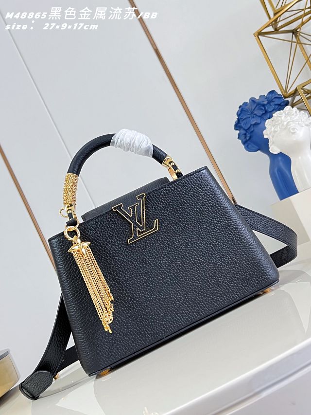 Louis vuitton original calfskin capucines BB M26531 black