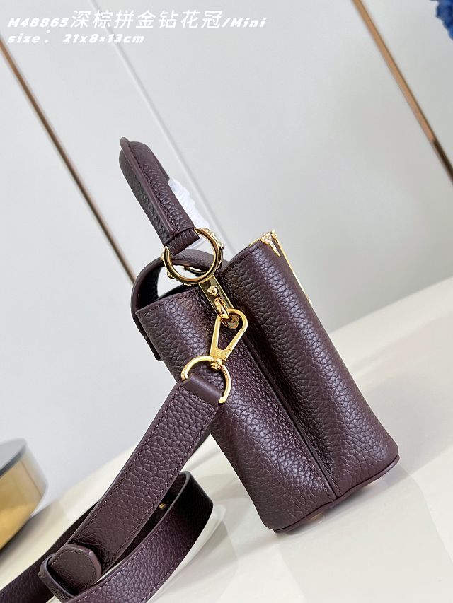 Louis vuitton original calfskin capucines mini M14976 datewood