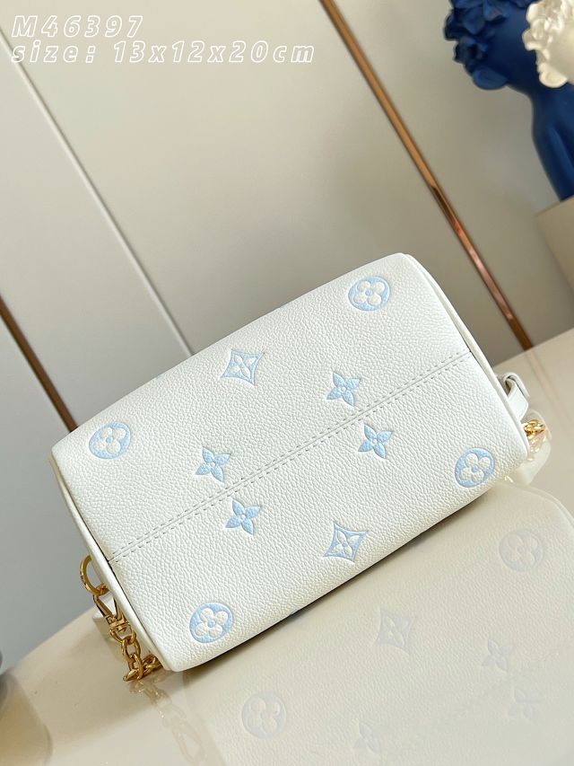 Louis vuitton original calfskin speedy 20 M28314 milky&blue