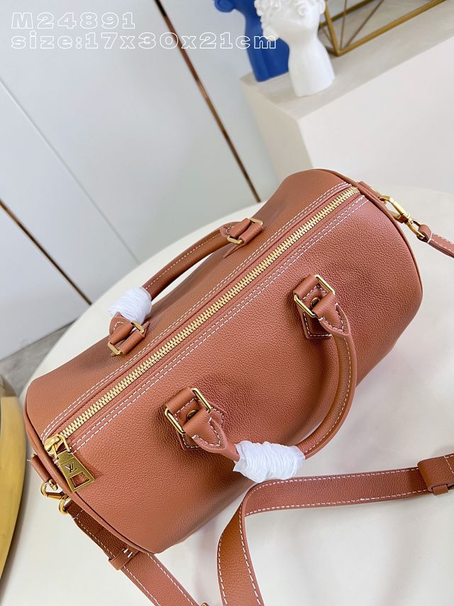Louis vuitton original calfskin speedy soft 30 M24892 cognac