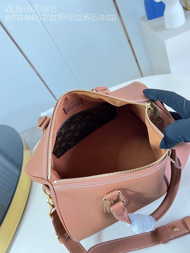 Louis vuitton original calfskin speedy soft 30 M24892 cognac