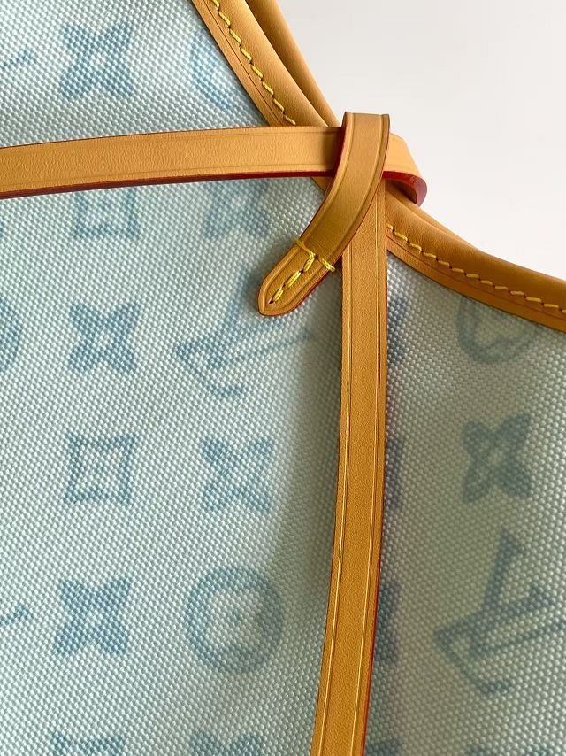 Louis vuitton original monogram canvas carryall PM M27532 light blue