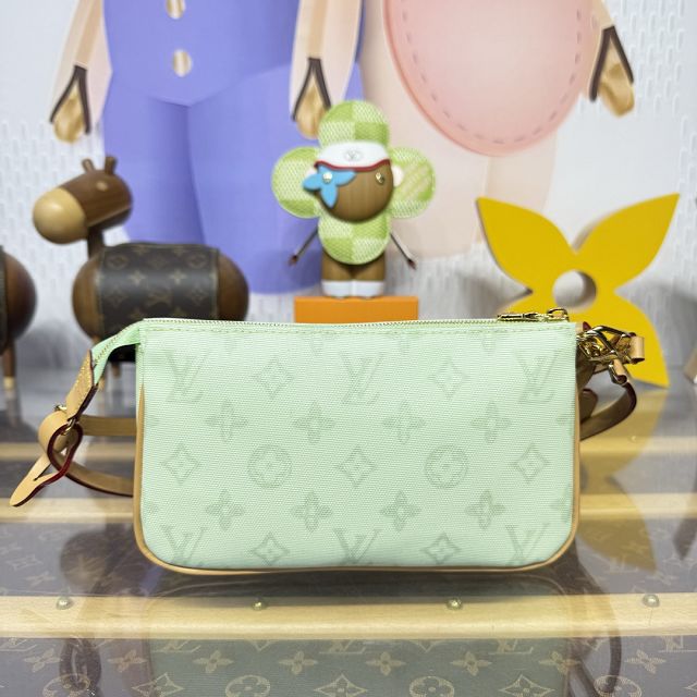 Louis vuitton original monogram canvas pochette accessoires M28320 green