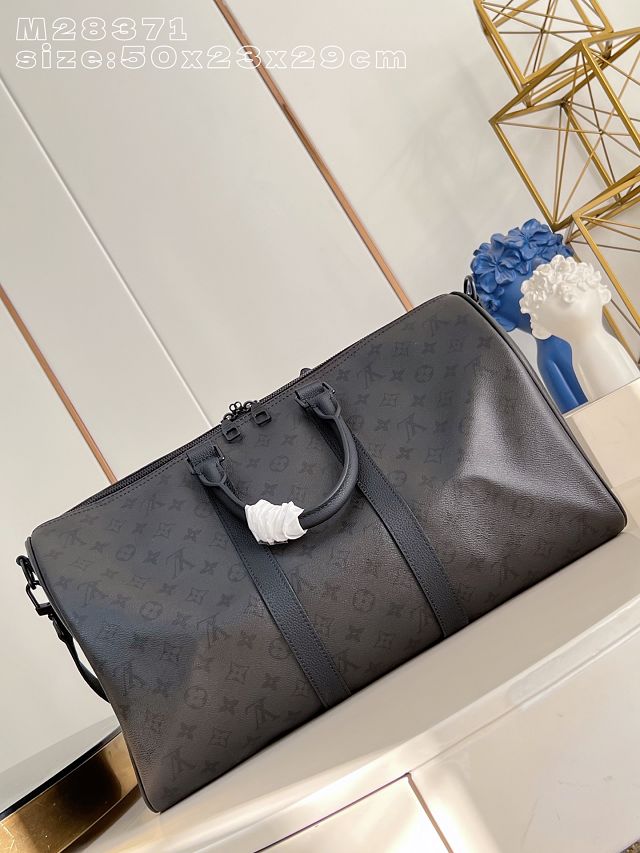 Louis vuitton original monogram eclipse keepall 50 M28371 black