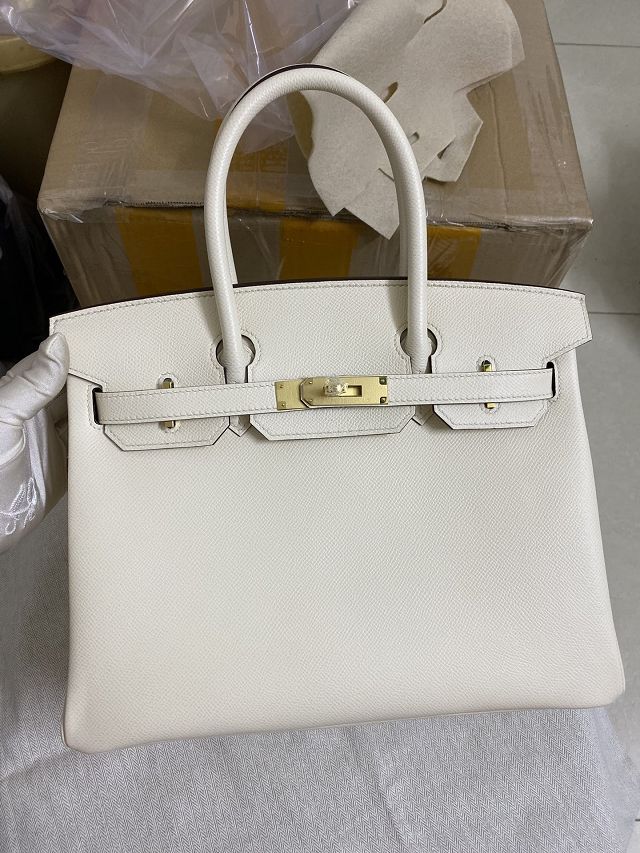 Hermes original epsom leather birkin 35 bag H35-3 nata