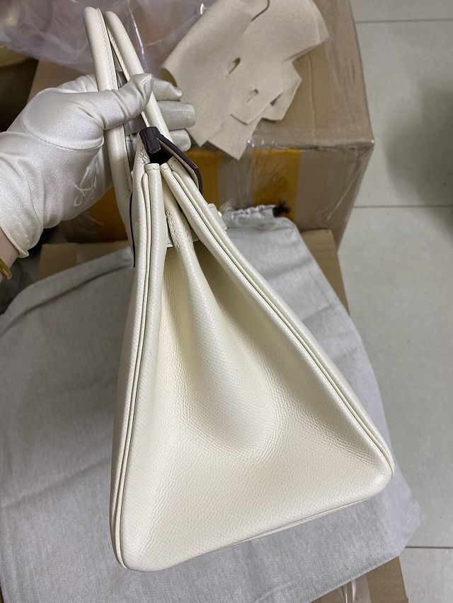 Hermes original epsom leather birkin 35 bag H35-3 nata